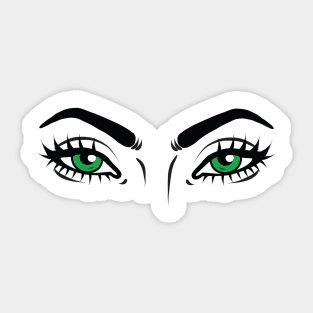 anime green eyes Sticker